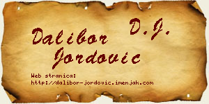 Dalibor Jordović vizit kartica